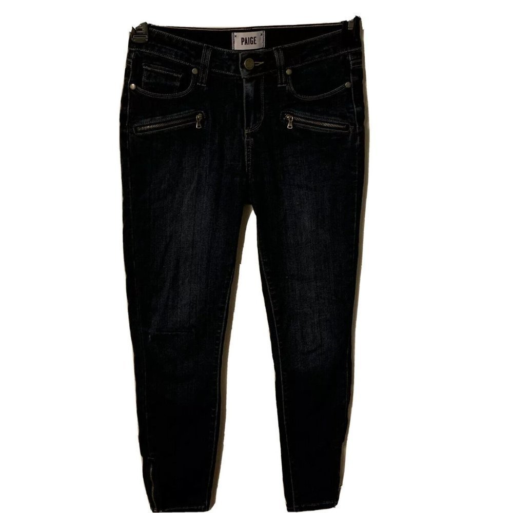 Paige Jeans Jane Skinny‎ Zip Crop Sz 26
